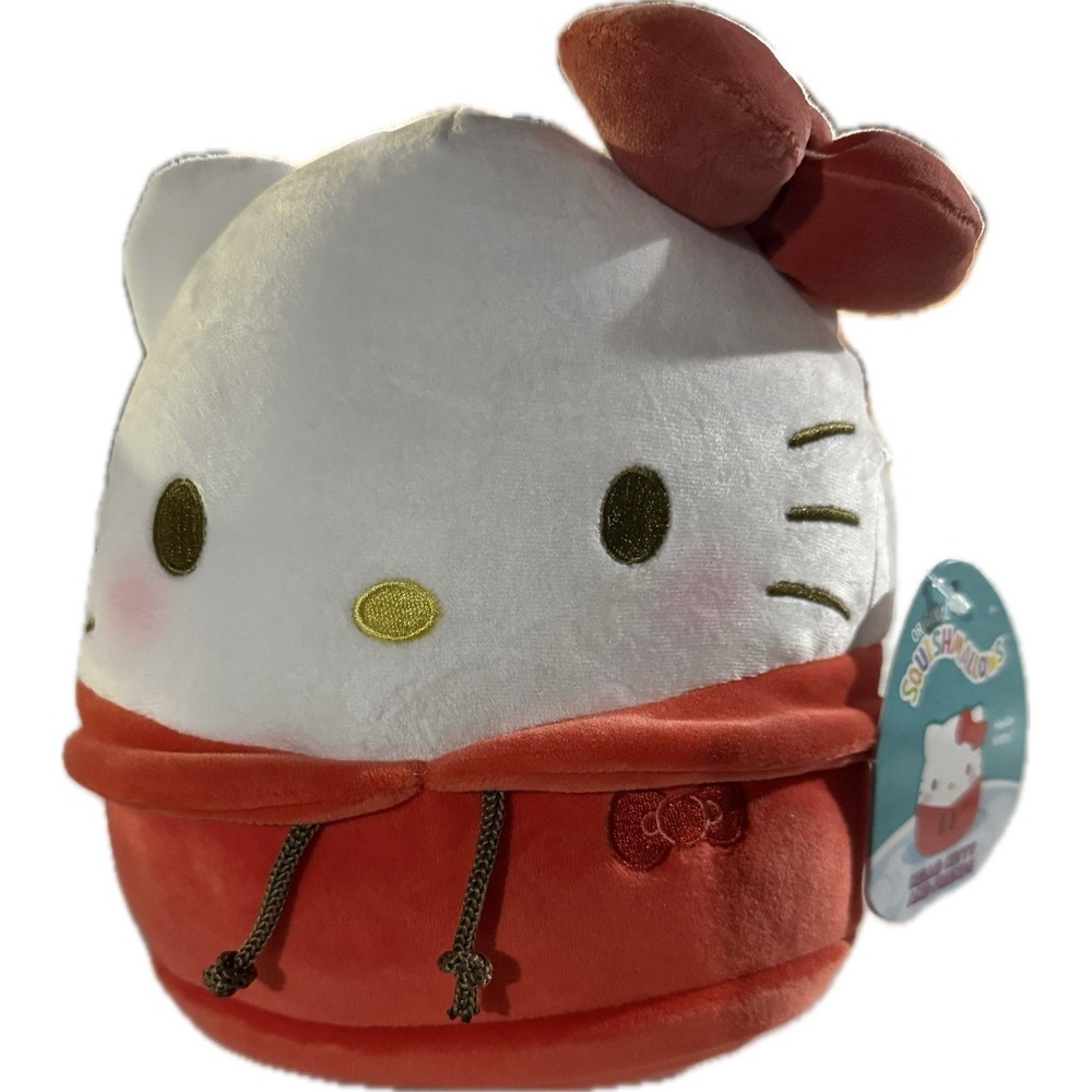 Squishmallows 8" Inch Hello‎ Kitty  Red Hoodie. New With Tags.